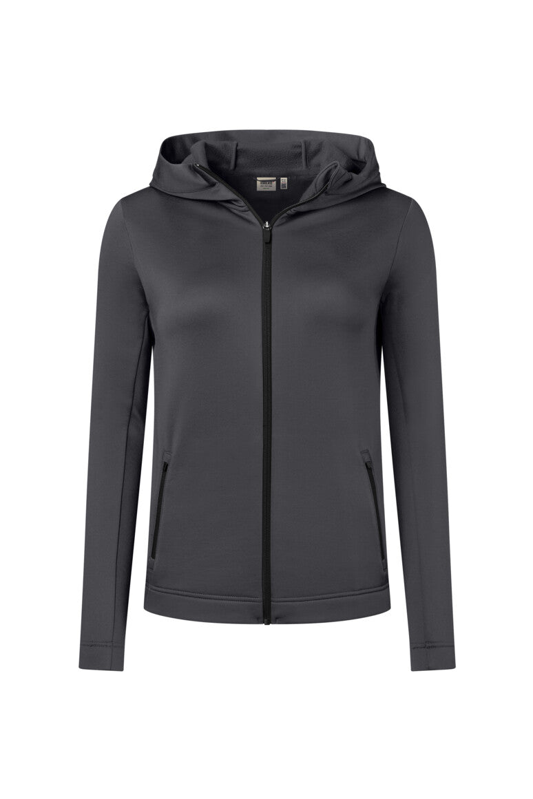 HAKRO Damen Kapuzen-Tecjacke ECO - Karbongrau - 1