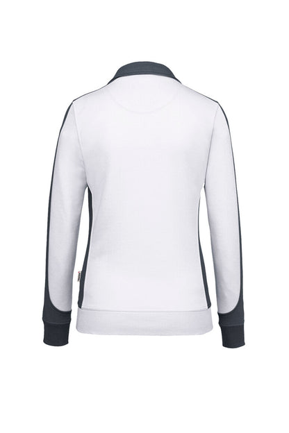 HAKRO Damen Sweatjacke Contrast MIKRALINAR® - Weiß/anthrazit - 3