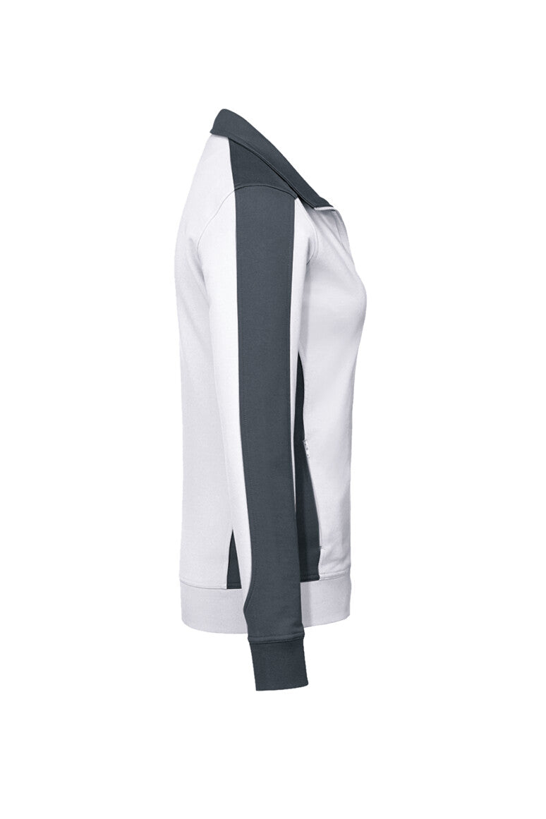 HAKRO Damen Sweatjacke Contrast MIKRALINAR® - Weiß/anthrazit - 4