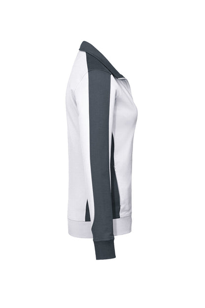 HAKRO Damen Sweatjacke Contrast MIKRALINAR® - Weiß/anthrazit - 4