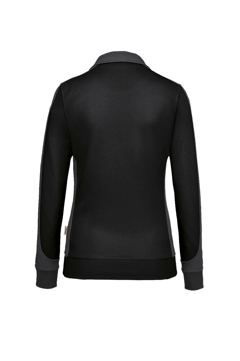 HAKRO Damen Sweatjacke Contrast MIKRALINAR® - Schwarz/anthrazit - 3