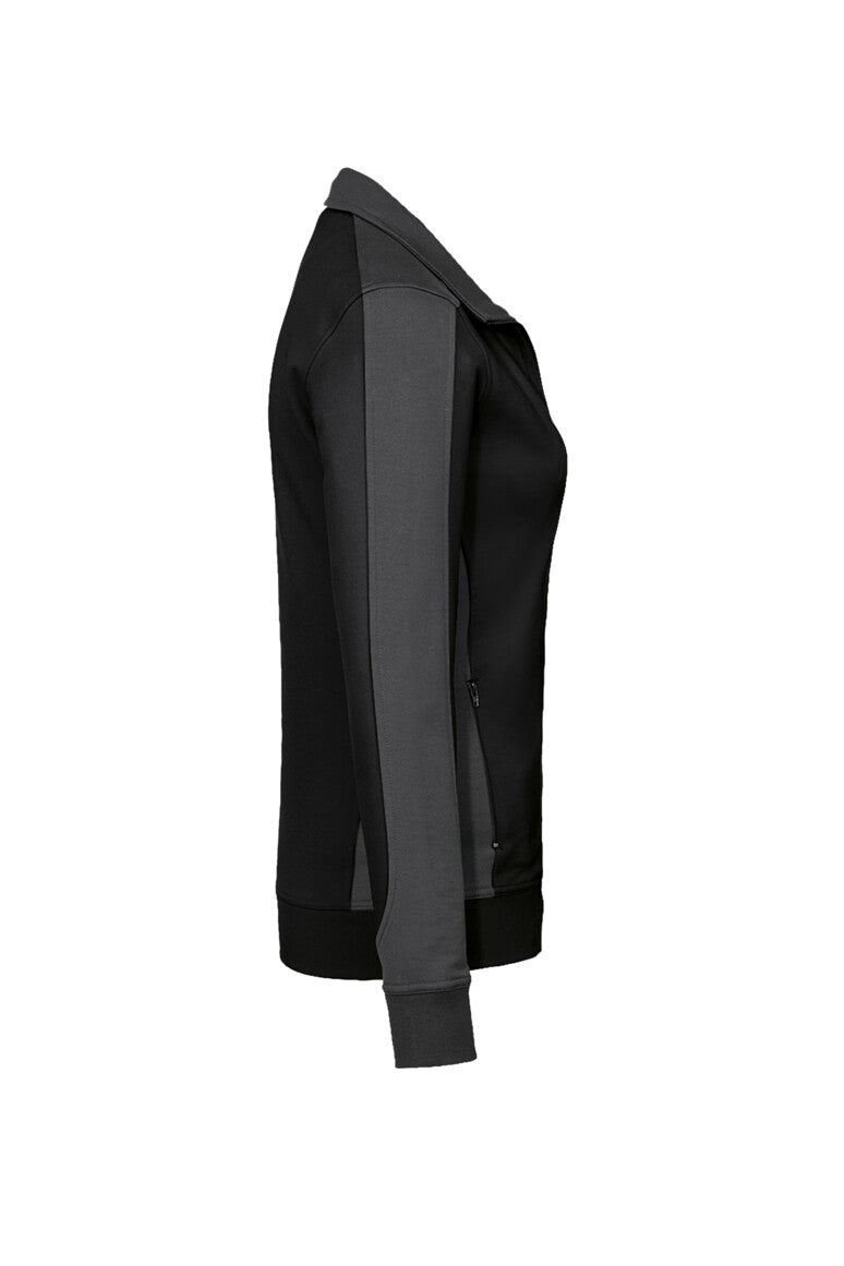 HAKRO Damen Sweatjacke Contrast MIKRALINAR® - Schwarz/anthrazit - 4