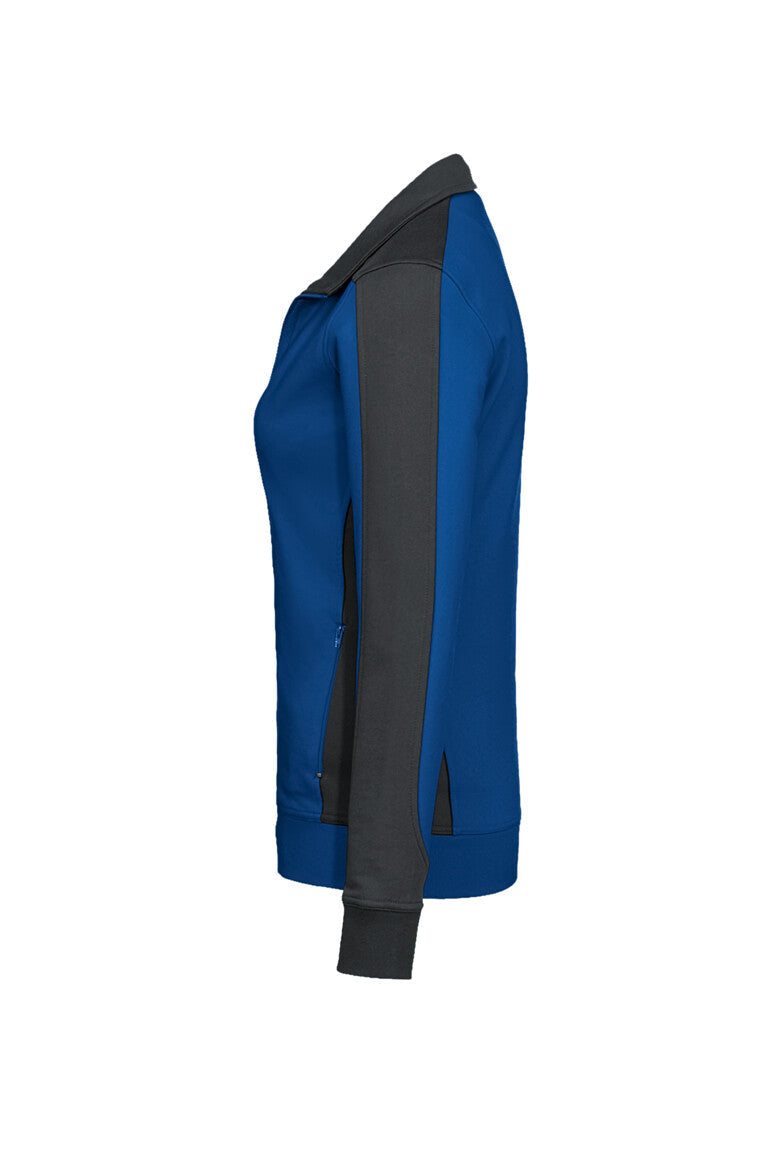 HAKRO Damen Sweatjacke Contrast MIKRALINAR® - Royalblau/anthrazit - 2