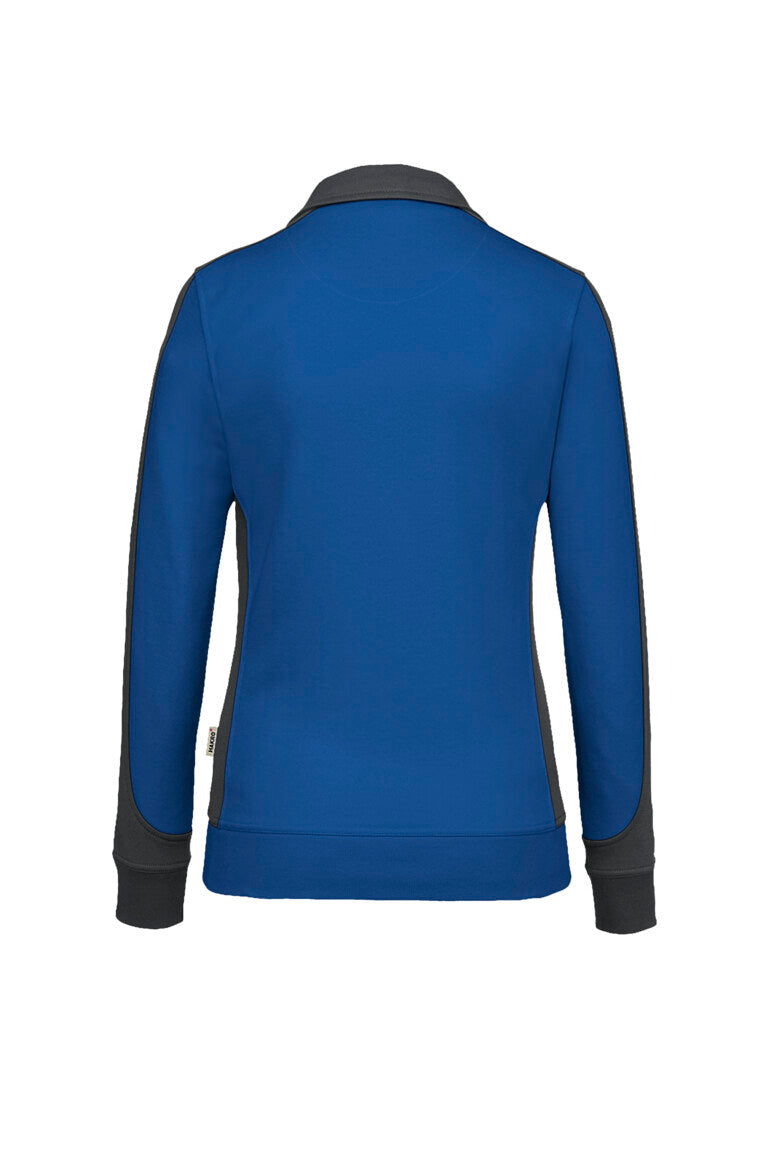 HAKRO Damen Sweatjacke Contrast MIKRALINAR® - Royalblau/anthrazit - 3