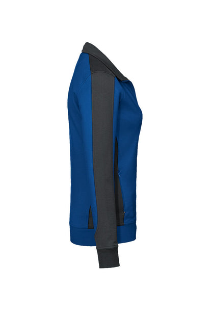 HAKRO Damen Sweatjacke Contrast MIKRALINAR® - Royalblau/anthrazit - 4