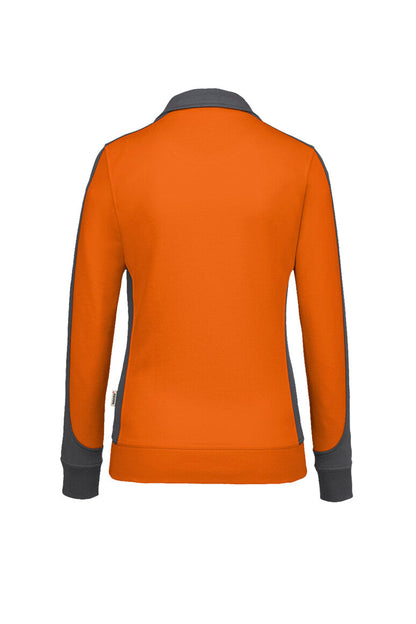 HAKRO Damen Sweatjacke Contrast MIKRALINAR® - Orange/anthrazit - 3