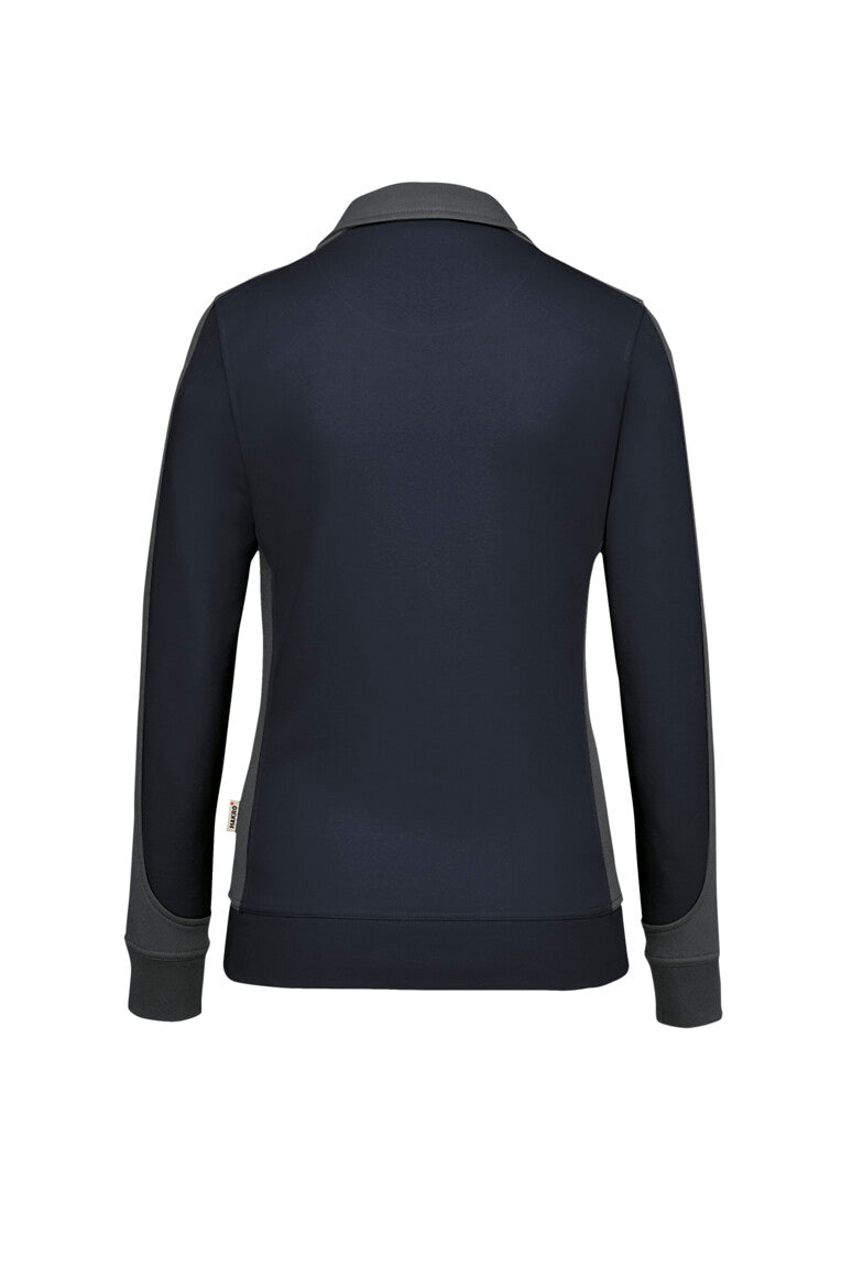 HAKRO Damen Sweatjacke Contrast MIKRALINAR® - Tinte/anthrazit - 3