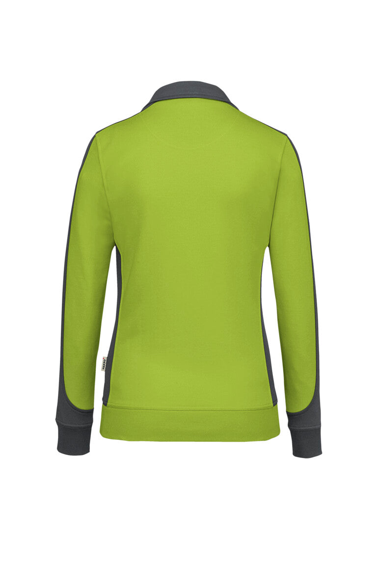 HAKRO Damen Sweatjacke Contrast MIKRALINAR® - Kiwi/anthrazit - 3