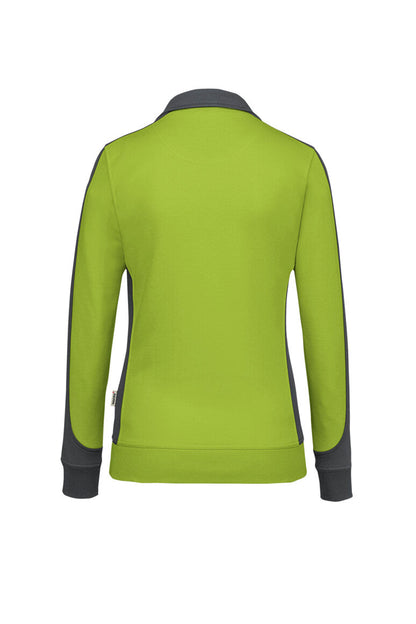 HAKRO Damen Sweatjacke Contrast MIKRALINAR® - Kiwi/anthrazit - 3