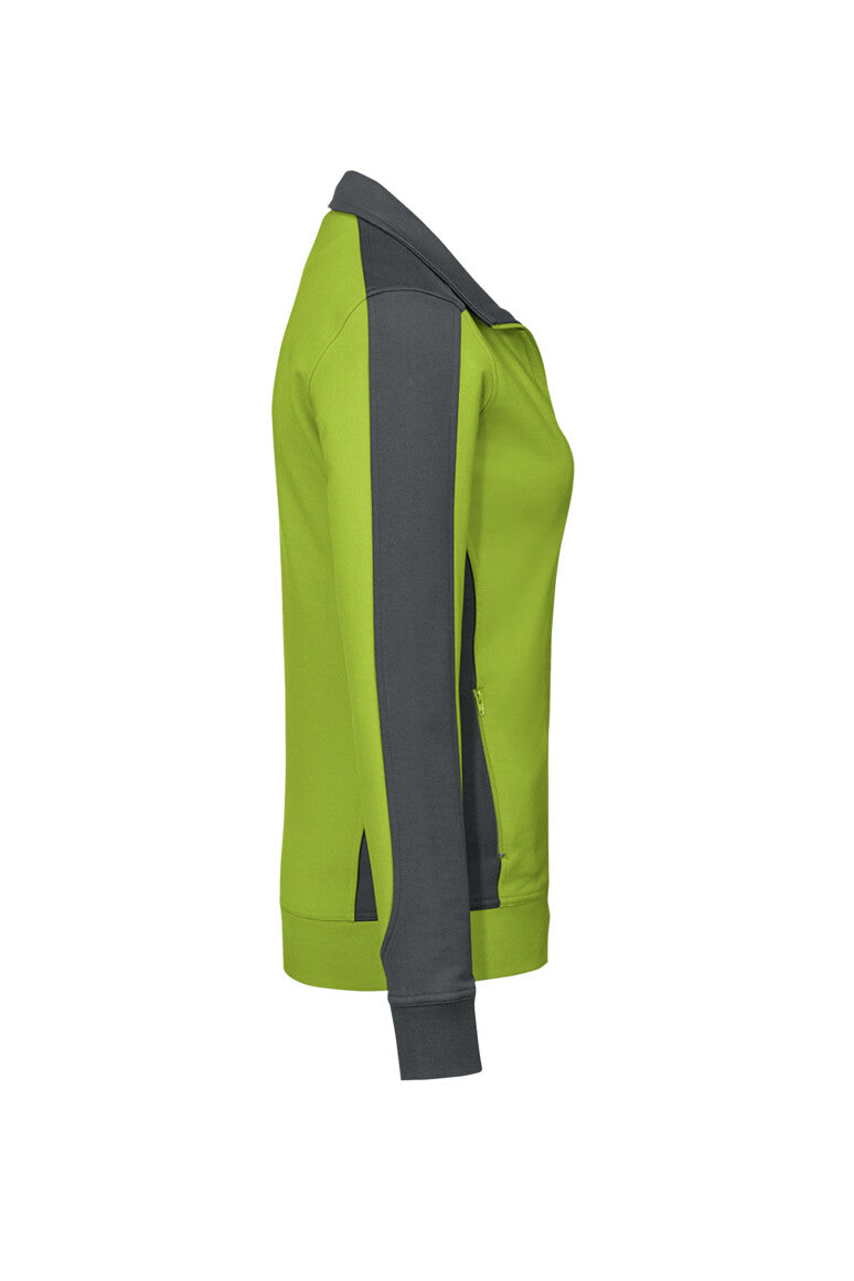 HAKRO Damen Sweatjacke Contrast MIKRALINAR® - Kiwi/anthrazit - 4