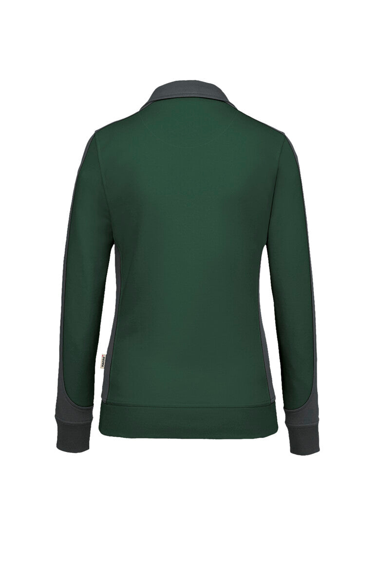 HAKRO Damen Sweatjacke Contrast MIKRALINAR® - Tanne/anthrazit - 3