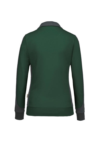 HAKRO Damen Sweatjacke Contrast MIKRALINAR® - Tanne/anthrazit - 3