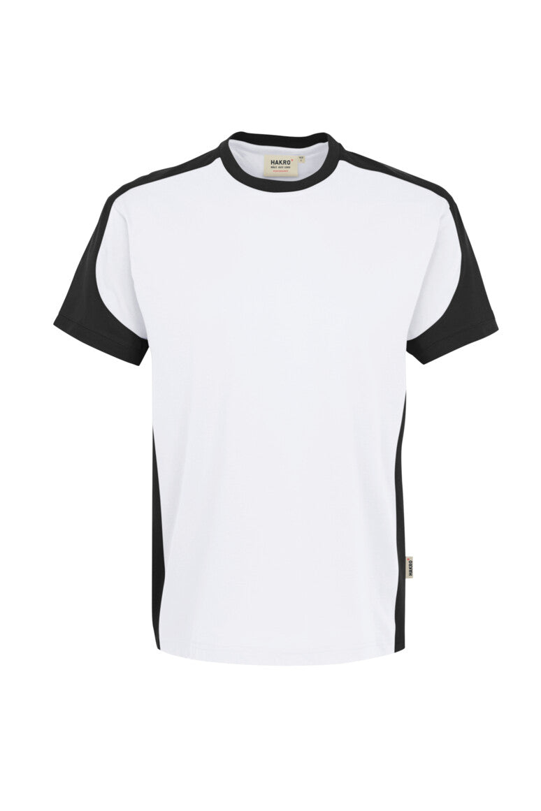 HAKRO T-Shirt Contrast MIKRALINAR® - Weiß/anthrazit - 1