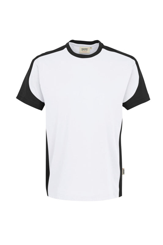 HAKRO T-Shirt Contrast MIKRALINAR® - Weiß/anthrazit - 1
