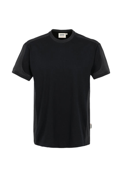 HAKRO T-Shirt Contrast MIKRALINAR® - Schwarz/anthrazit - 1