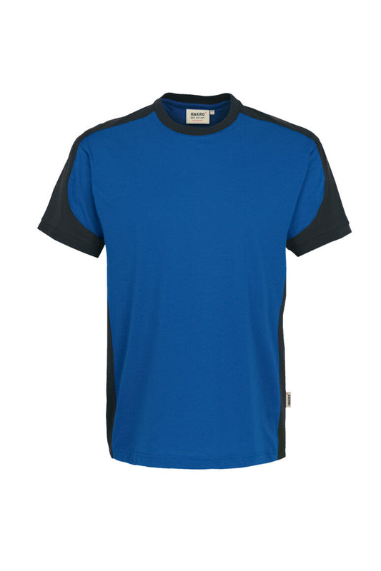 HAKRO T-Shirt Contrast MIKRALINAR® - Royalblau/anthrazit - 1