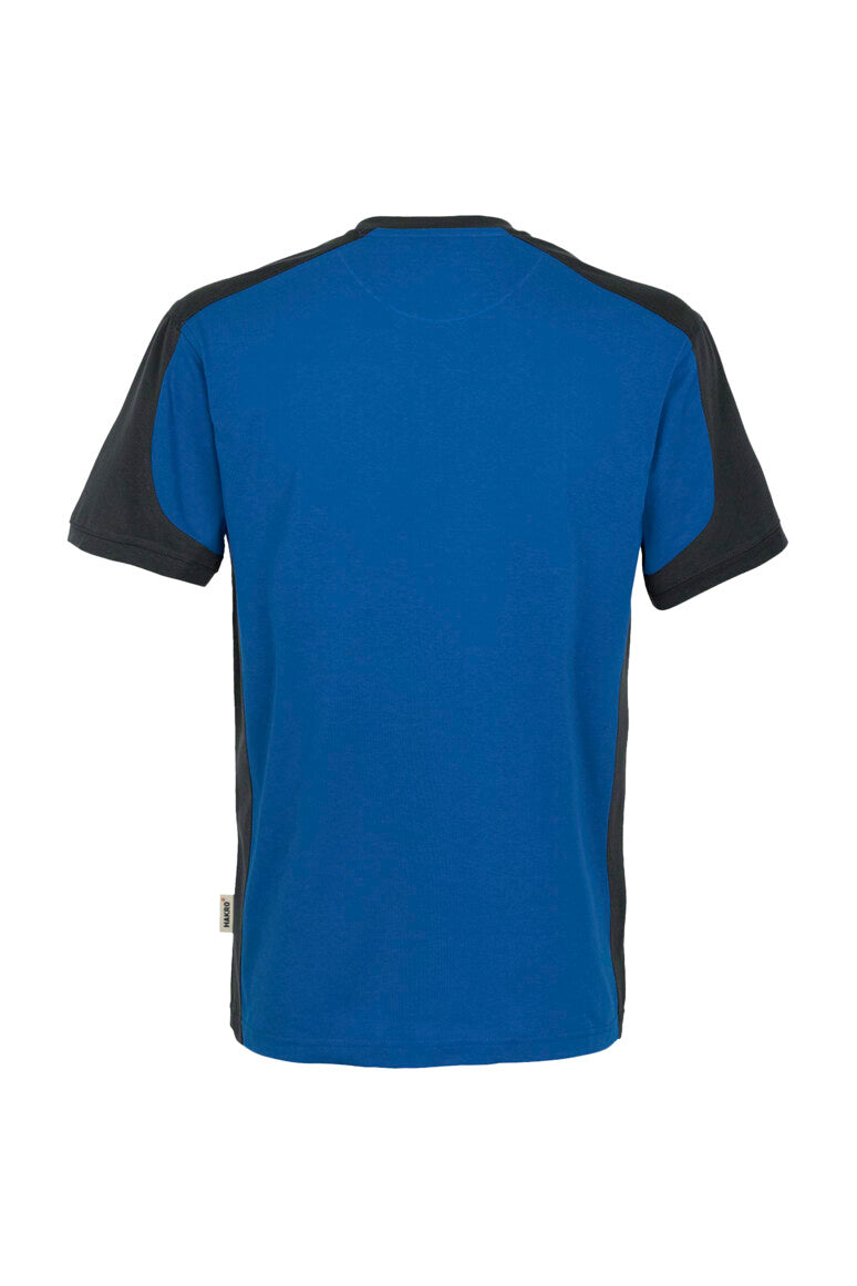 HAKRO T-Shirt Contrast MIKRALINAR® - Royalblau/anthrazit - 3