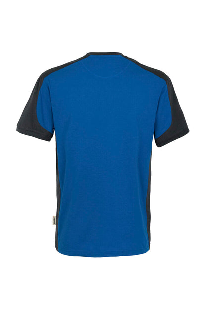 HAKRO T-Shirt Contrast MIKRALINAR® - Royalblau/anthrazit - 3