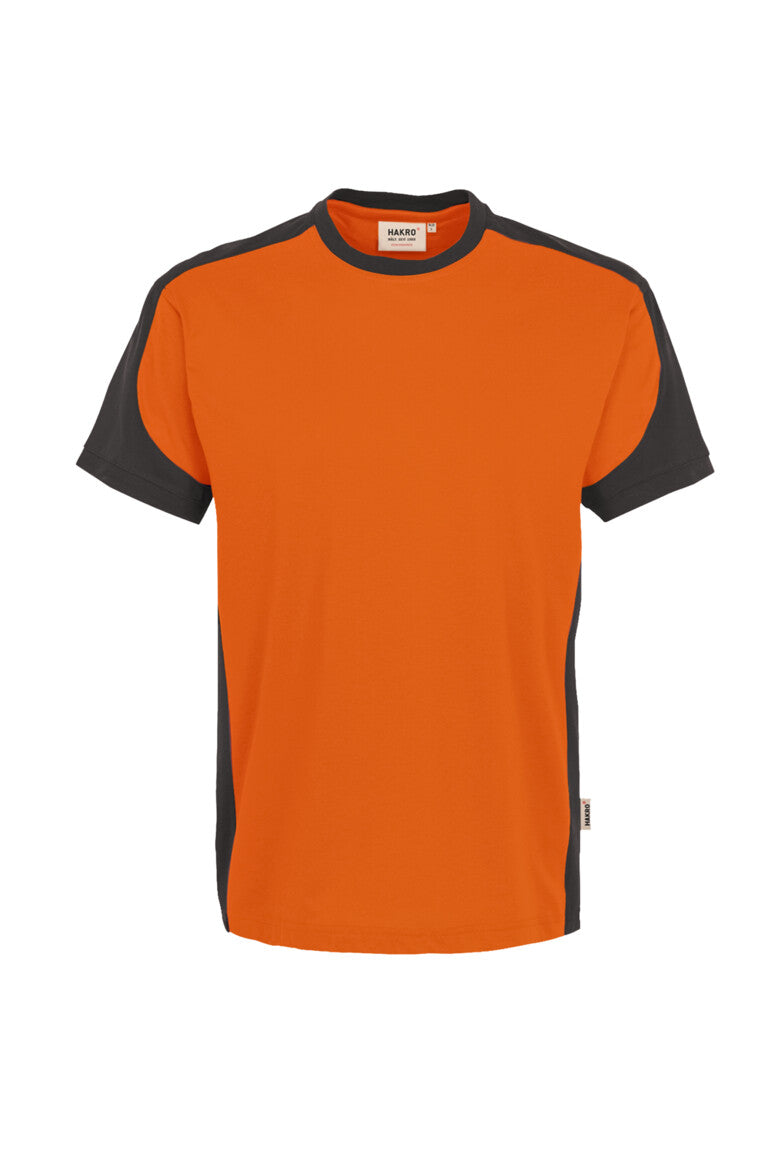 HAKRO T-Shirt Contrast MIKRALINAR® - Orange/anthrazit - 1