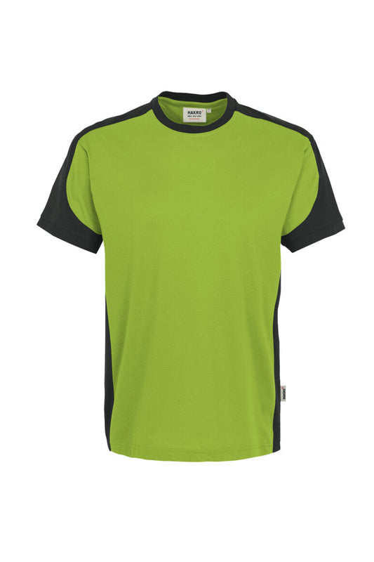 HAKRO T-Shirt Contrast MIKRALINAR® - Kiwi/anthrazit - 1