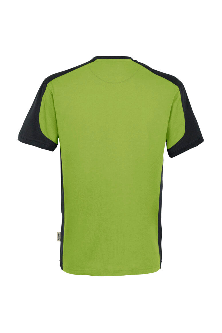 HAKRO T-Shirt Contrast MIKRALINAR® - Kiwi/anthrazit - 3