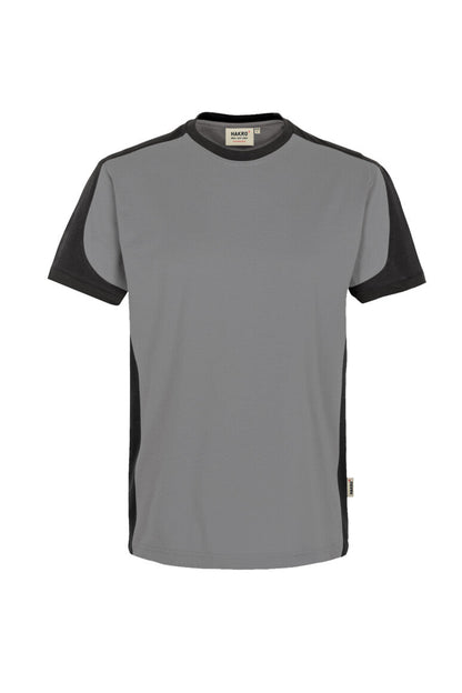 HAKRO T-Shirt Contrast MIKRALINAR® - Titan/anthrazit - 1