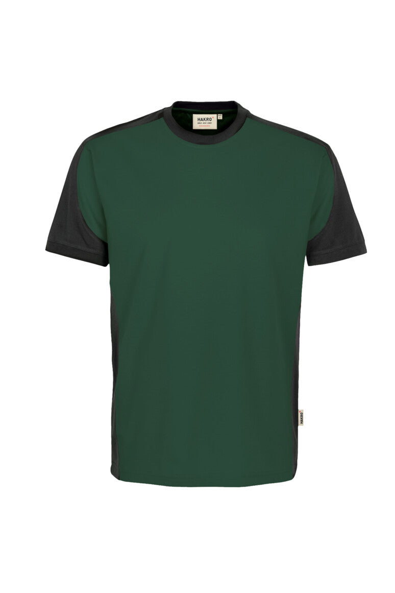HAKRO T-Shirt Contrast MIKRALINAR® - Tanne/anthrazit - 1
