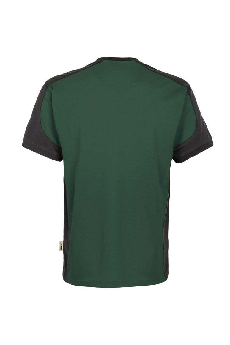 HAKRO T-Shirt Contrast MIKRALINAR® - Tanne/anthrazit - 3