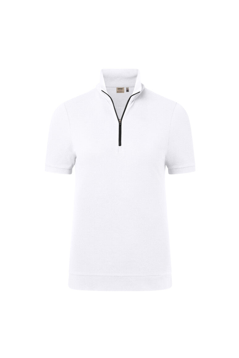 HAKRO Damen Zip-Shirt Piqué MIKRALINAR® ECO - Weiß - 1