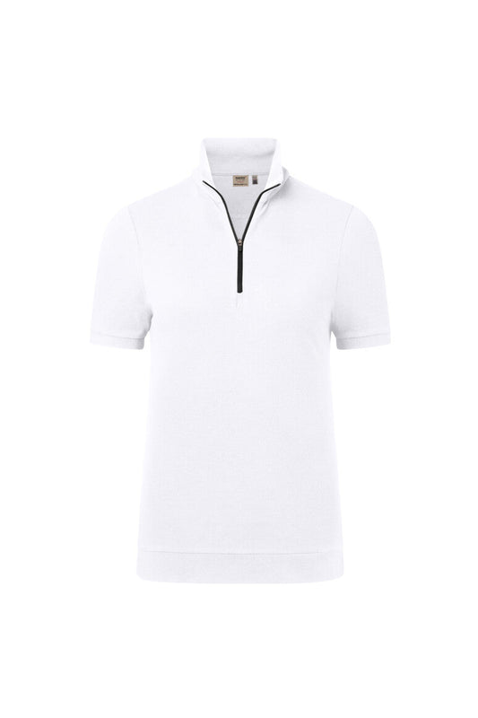 HAKRO Damen Zip-Shirt Piqué MIKRALINAR® ECO - Weiß - 1
