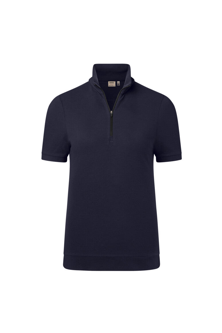 HAKRO Damen Zip-Shirt Piqué MIKRALINAR® ECO - Tinte - 1