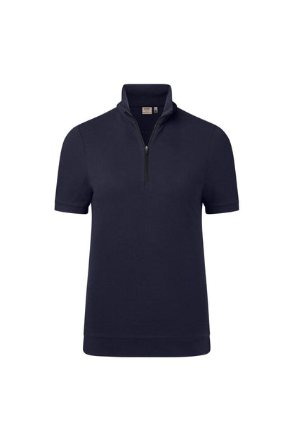 HAKRO Damen Zip-Shirt Piqué MIKRALINAR® ECO - Tinte - 1