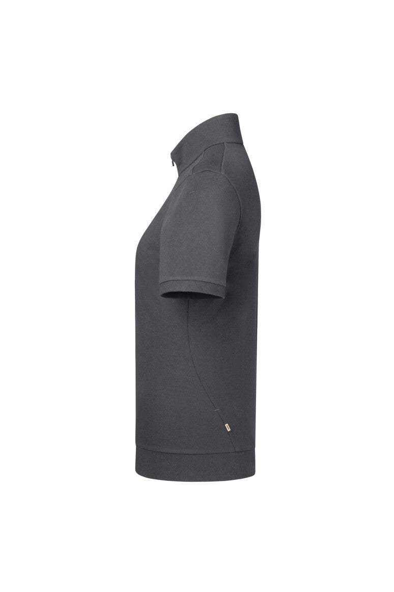 HAKRO Damen Zip-Shirt Piqué MIKRALINAR® ECO - Karbongrau - 2