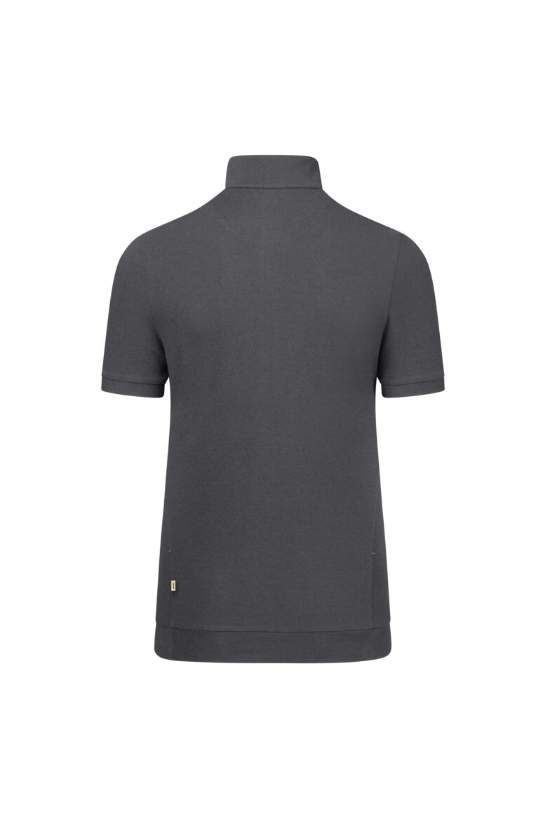 HAKRO Damen Zip-Shirt Piqué MIKRALINAR® ECO - Karbongrau - 3