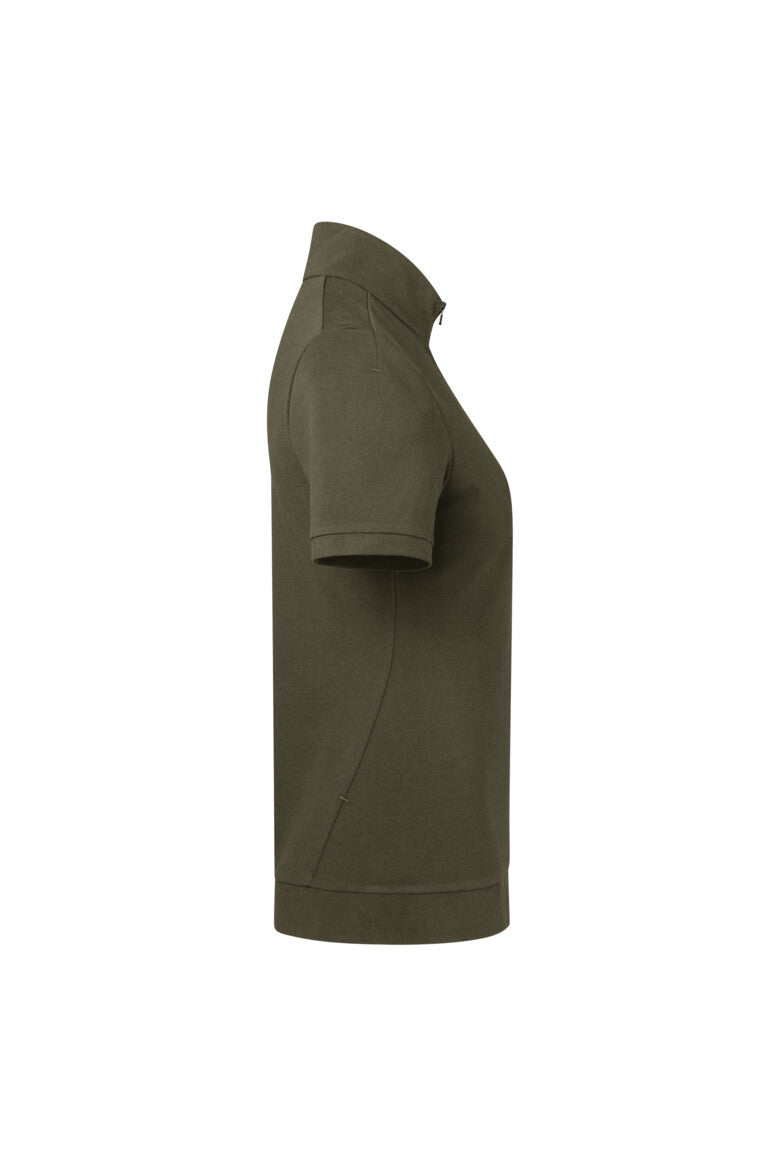 HAKRO Damen Zip-Shirt Piqué MIKRALINAR® ECO - Olive - 4