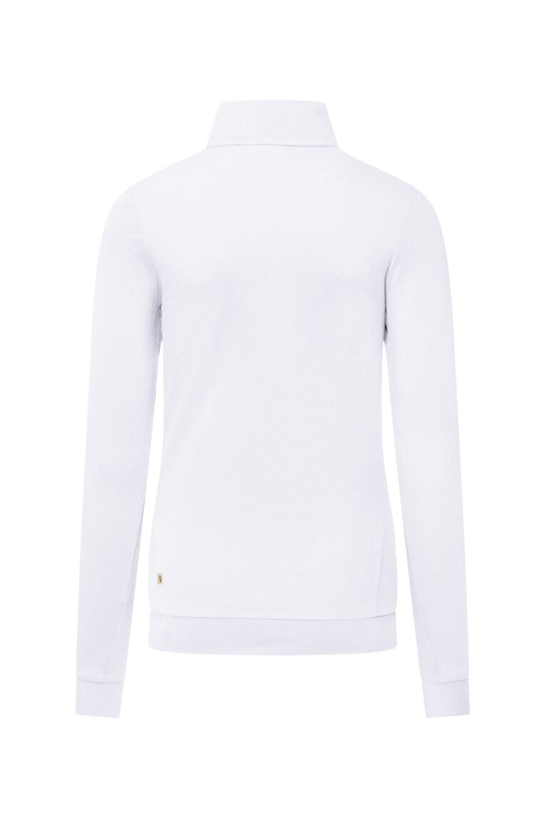 HAKRO Damen Zip-Longsleeve Piqué MIKRALINAR® ECO - Weiß - 3