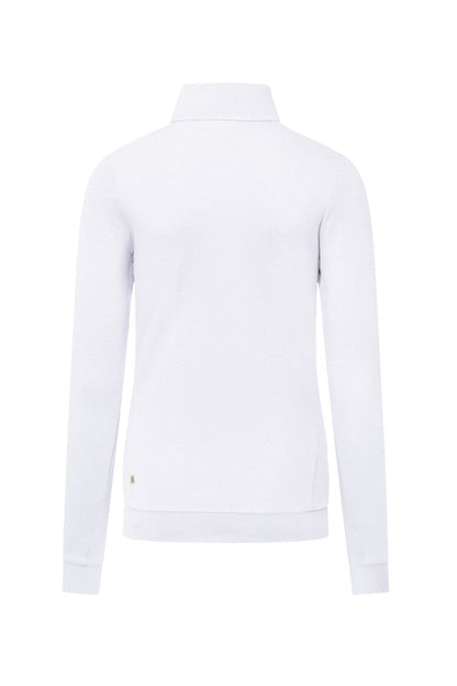 HAKRO Damen Zip-Longsleeve Piqué MIKRALINAR® ECO - Weiß - 3