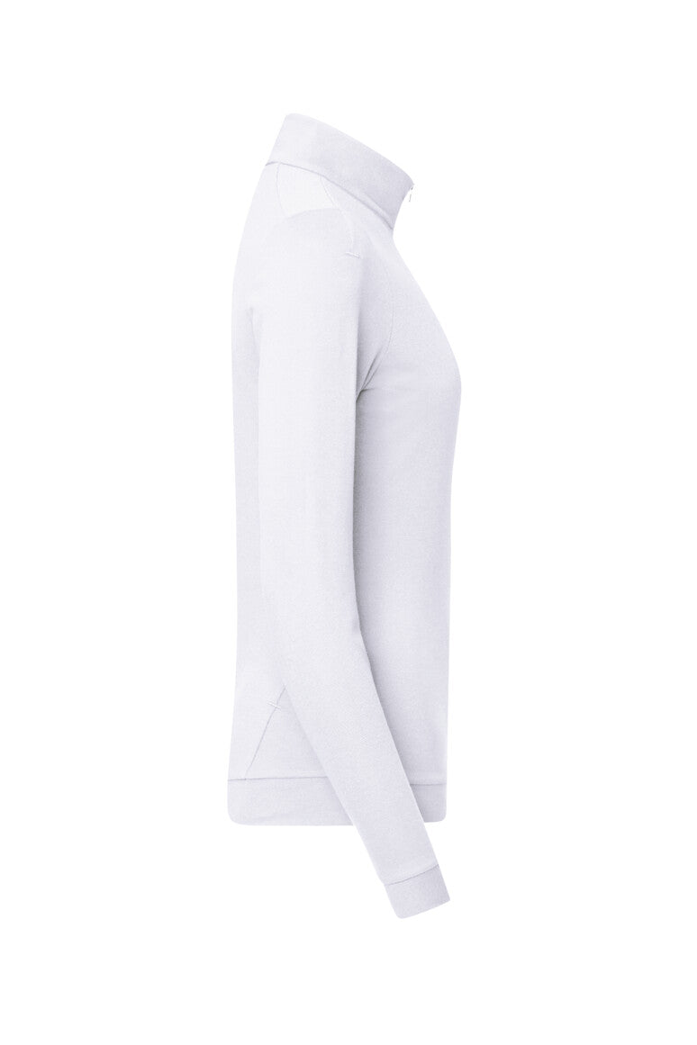 HAKRO Damen Zip-Longsleeve Piqué MIKRALINAR® ECO - Weiß - 4