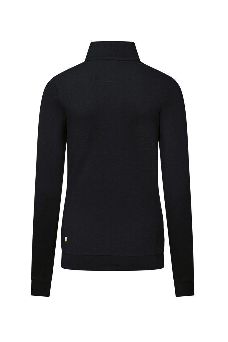 HAKRO Damen Zip-Longsleeve Piqué MIKRALINAR® ECO - Schwarz - 3