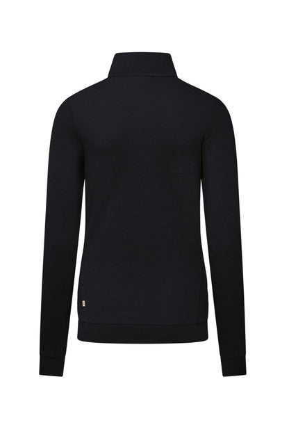 HAKRO Damen Zip-Longsleeve Piqué MIKRALINAR® ECO - Schwarz - 3