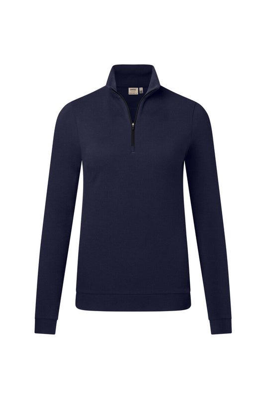 HAKRO Damen Zip-Longsleeve Piqué MIKRALINAR® ECO - Tinte - 1
