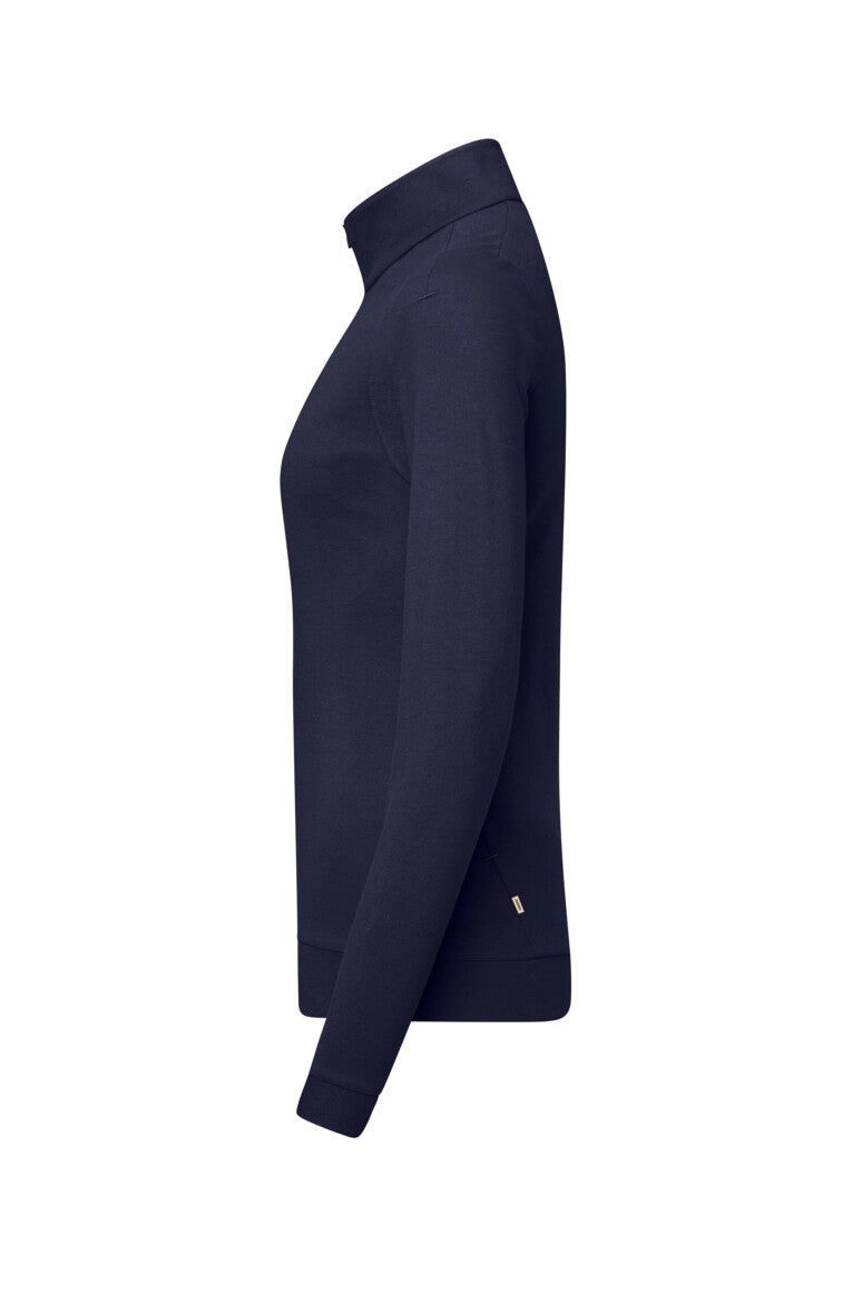 HAKRO Damen Zip-Longsleeve Piqué MIKRALINAR® ECO - Tinte - 2