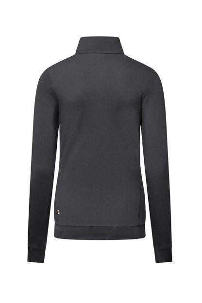 HAKRO Damen Zip-Longsleeve Piqué MIKRALINAR® ECO - Karbongrau - 3