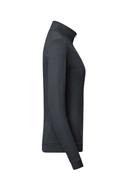 HAKRO Damen Zip-Longsleeve Piqué MIKRALINAR® ECO - Karbongrau - 4