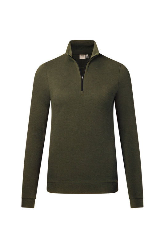 HAKRO Damen Zip-Longsleeve Piqué MIKRALINAR® ECO - Olive - 1