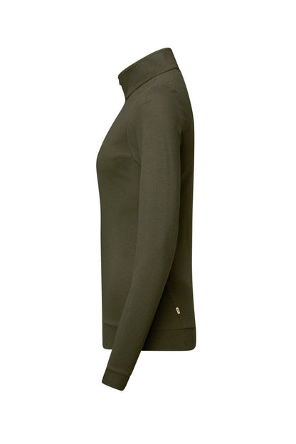 HAKRO Damen Zip-Longsleeve Piqué MIKRALINAR® ECO - Olive - 2