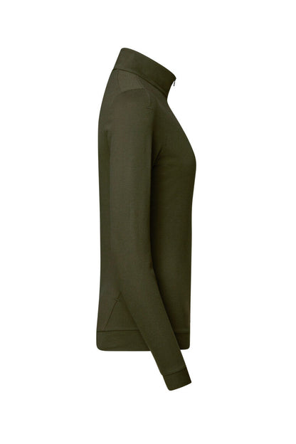 HAKRO Damen Zip-Longsleeve Piqué MIKRALINAR® ECO - Olive - 4