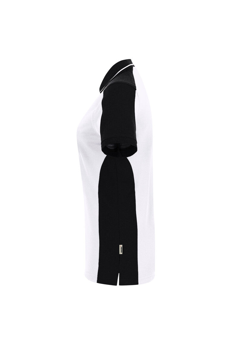HAKRO Damen Poloshirt Contrast MIKRALINAR® ECO - Weiß/schwarz - 2
