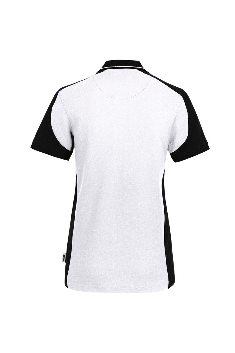 HAKRO Damen Poloshirt Contrast MIKRALINAR® ECO - Weiß/schwarz - 3