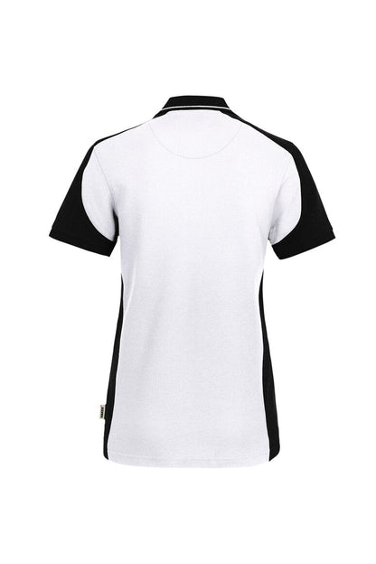 HAKRO Damen Poloshirt Contrast MIKRALINAR® ECO - Weiß/schwarz - 3